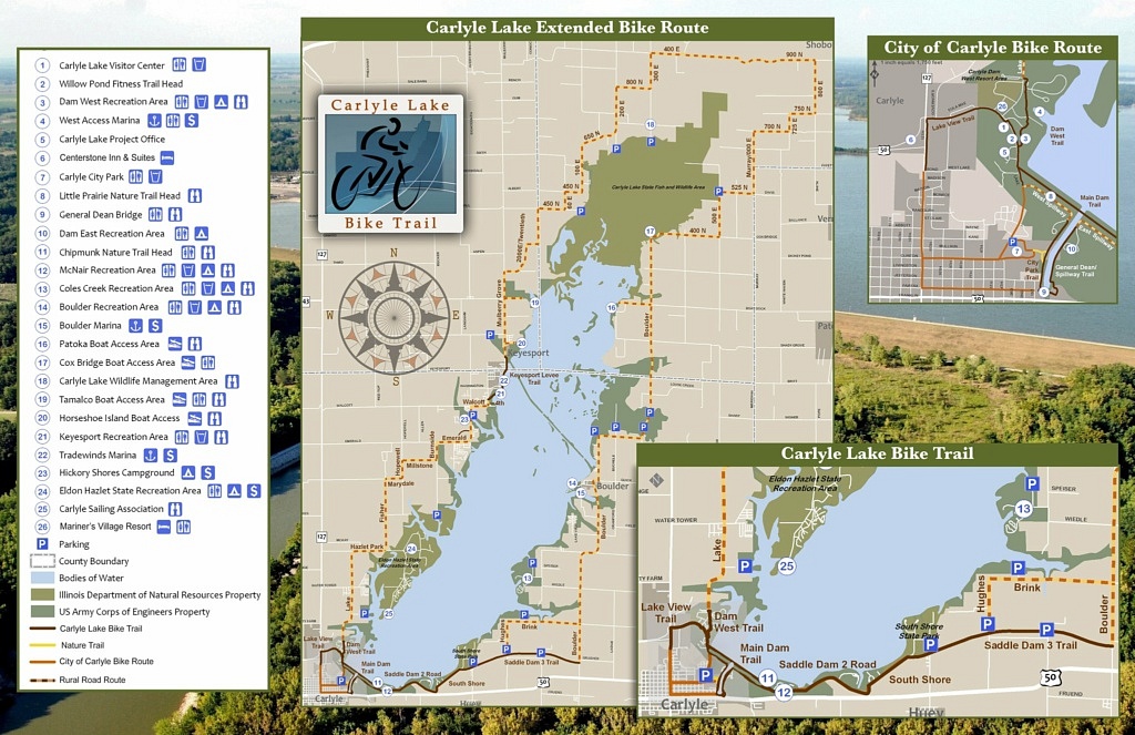 Carlyle Lake Bike Route