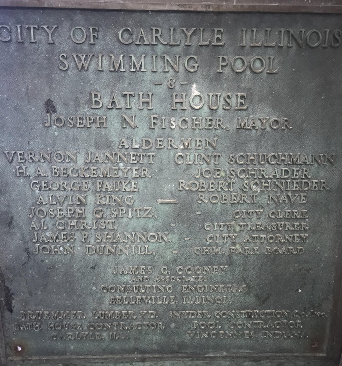 Old Swimming Pool Plaque
